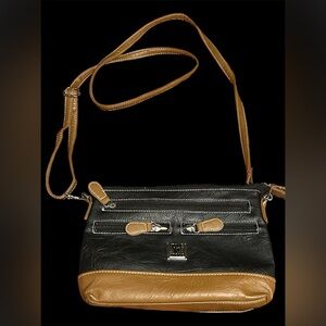Stone & Co. Black and Tan Crossbody Bag